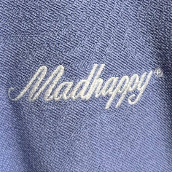 RARE Madhappy Terrycloth Crop Crewneck Pullover Sweatshirt Purple Women’s Size M - Picture 3 of 7